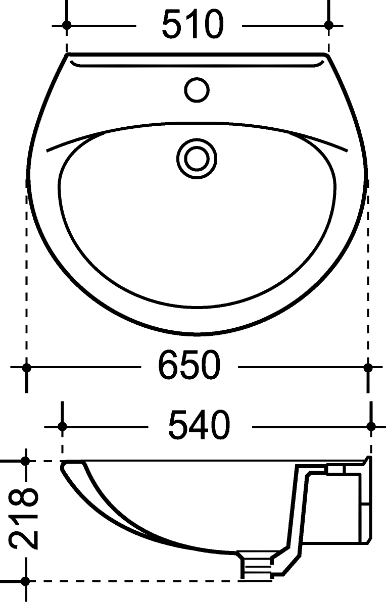 Waschtisch 65cm