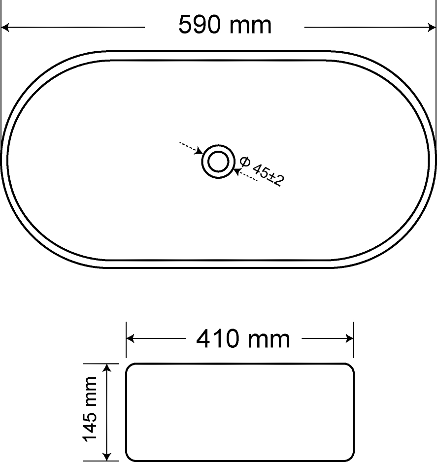 Aufsatzwaschtisch KM 350