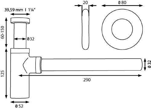 Design-Geruchsverschluss rund mit ABS