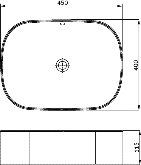 Design Aufsatzwaschtisch KM 380