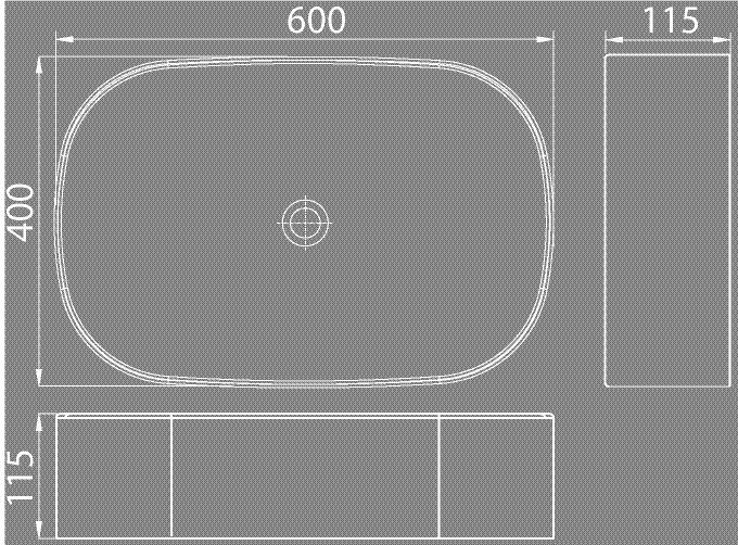 Design Aufsatzwaschtisch KM 382